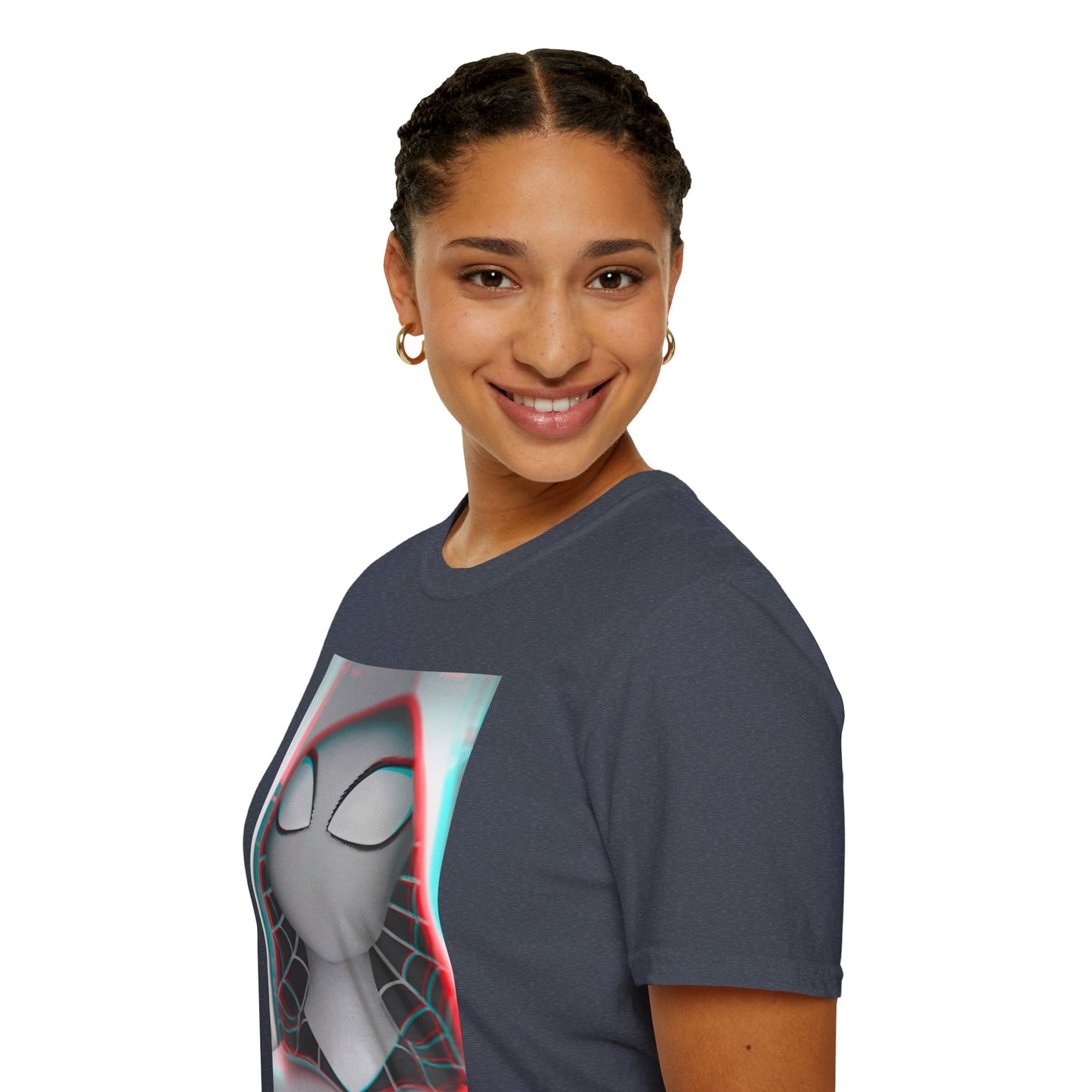 Spider-Gwen Glitch Fan Art T-Shirt by Kreationsart