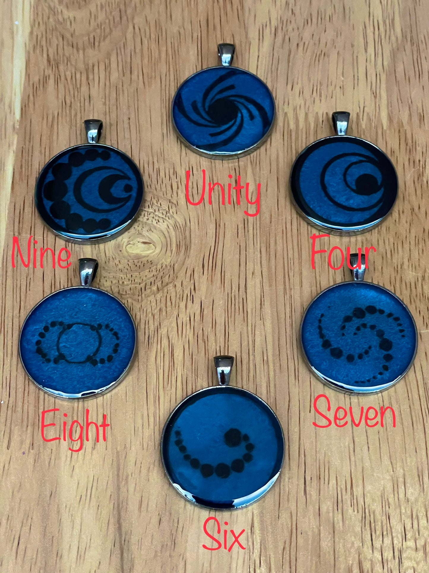 Loric Pendants 2.0 Glow in the Dark Lorien Legacies I Am Number Four Symbols