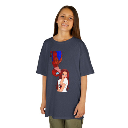 Kid's Spiderman and Mary Jane artwork Tee by Kreations Art