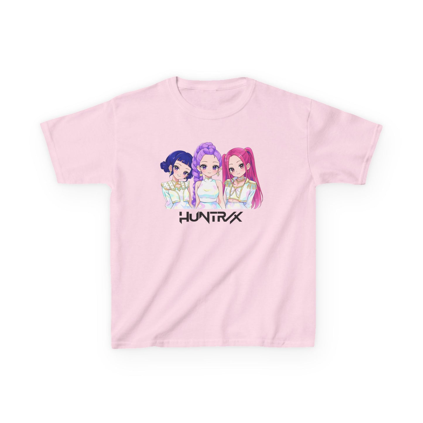 Chibi HUNTRIX Anime Girl Trio Graphic Shirt- Kids Tee Artwork by Kreations Art