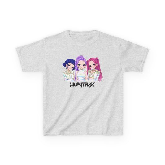 Chibi HUNTRIX Anime Girl Trio Graphic Shirt- Kids Tee Artwork by Kreations Art