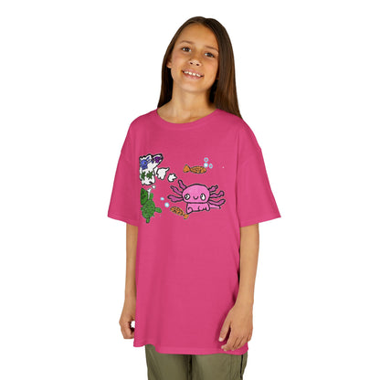 Axolotl and Friends Doodle-Art Kids T-Shirt
