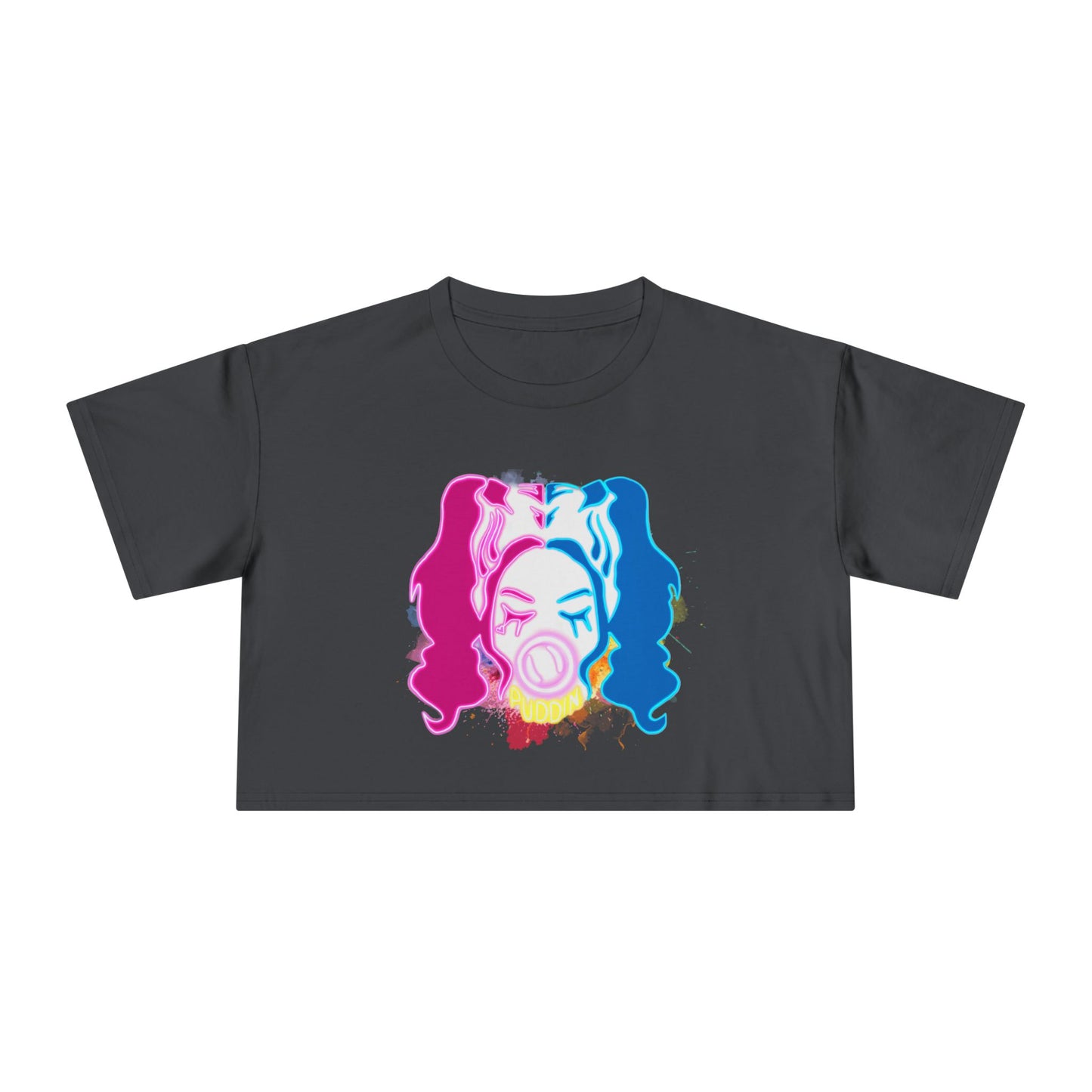 Bubble Gum Harley Crop top,. Artwork from KreationsArt