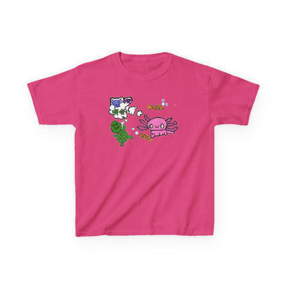 Axolotl and Friends Doodle-Art Kids T-Shirt