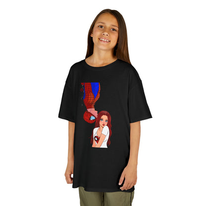 Kid's Spiderman and Mary Jane artwork Tee by Kreations Art