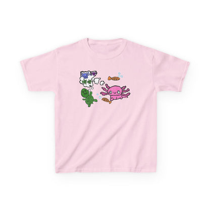 Axolotl and Friends Doodle-Art Kids T-Shirt