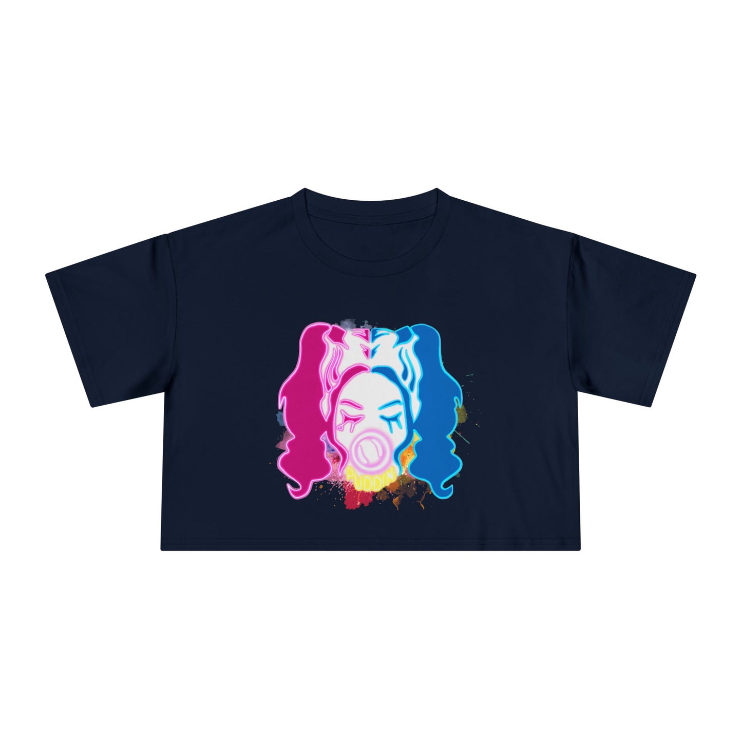 Bubble Gum Harley Crop top,. Artwork from KreationsArt