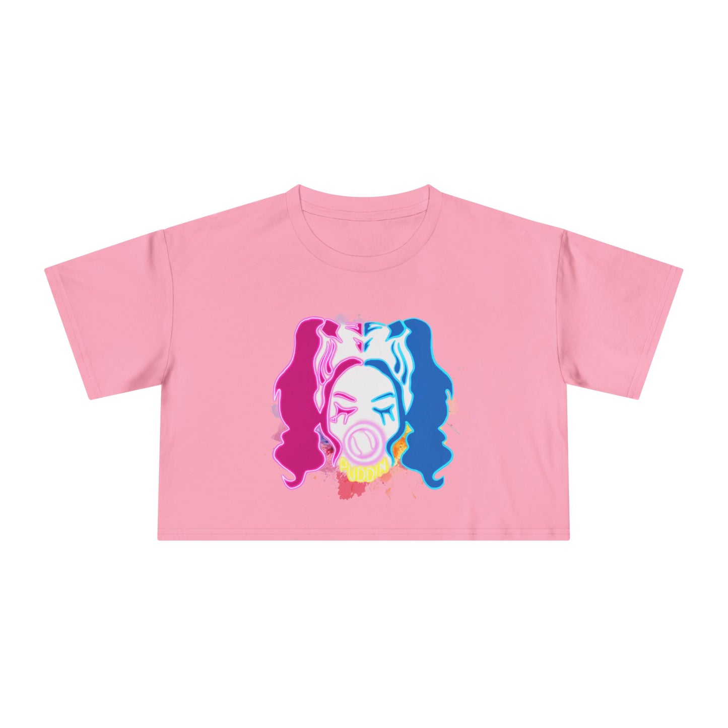 Bubble Gum Harley Crop top,. Artwork from KreationsArt