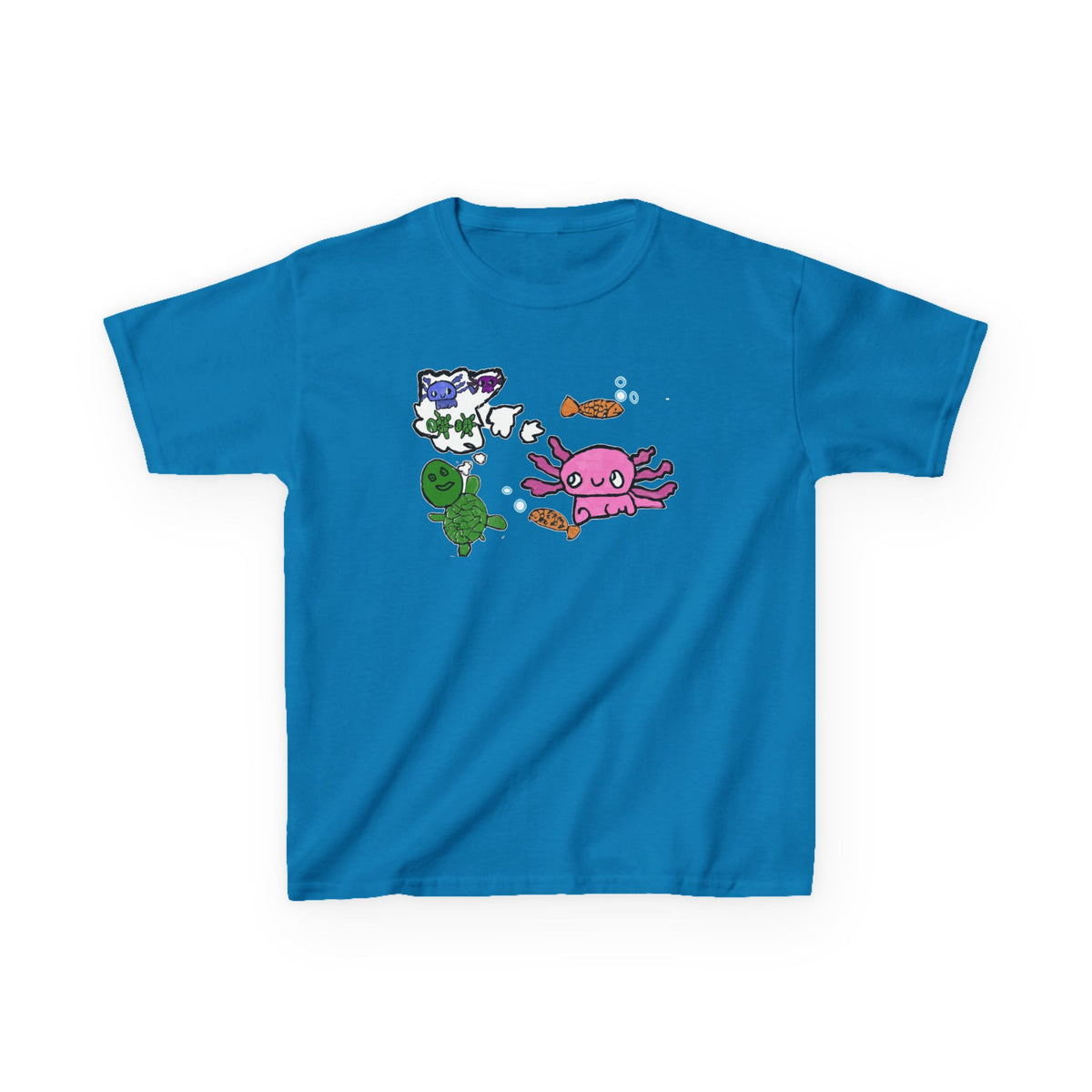 Axolotl and Friends Doodle-Art Kids T-Shirt