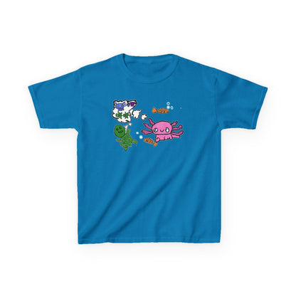 Axolotl and Friends Doodle-Art Kids T-Shirt