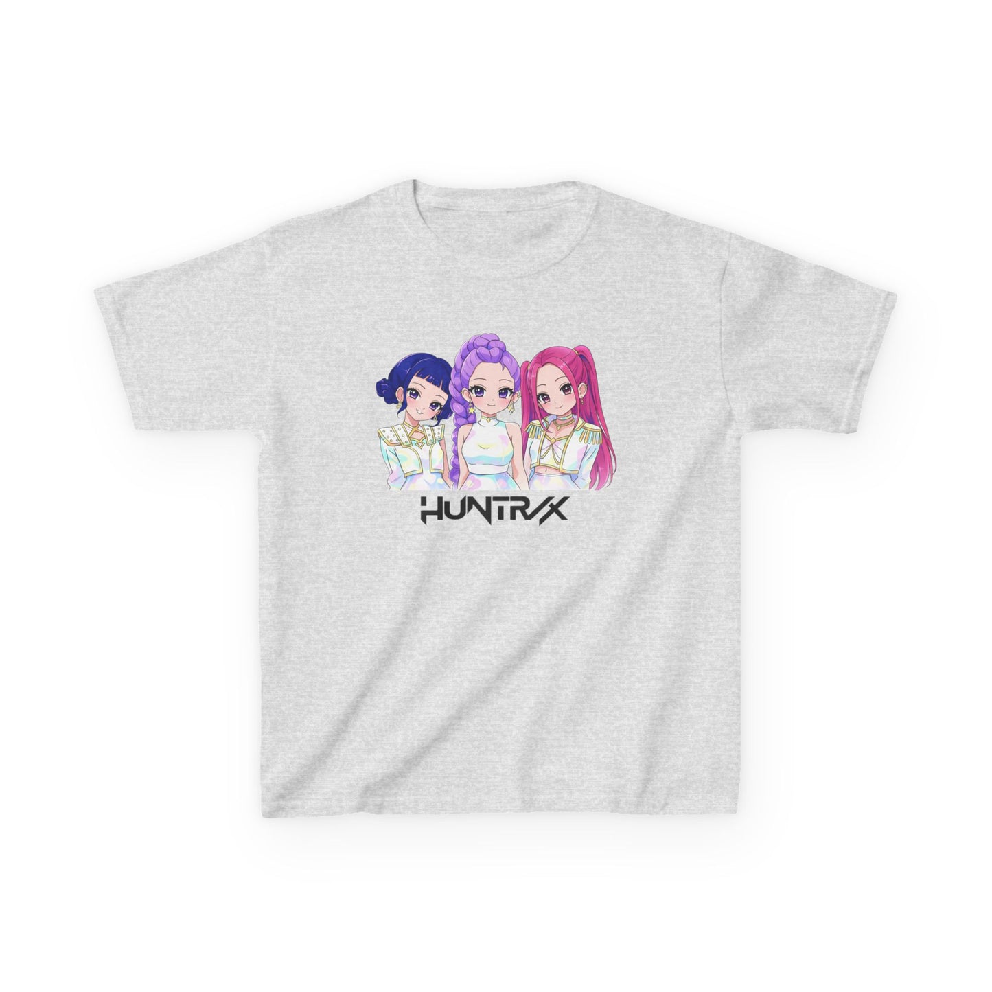 Chibi HUNTRIX Anime Girl Trio Graphic Shirt- Kids Tee Artwork by Kreations Art