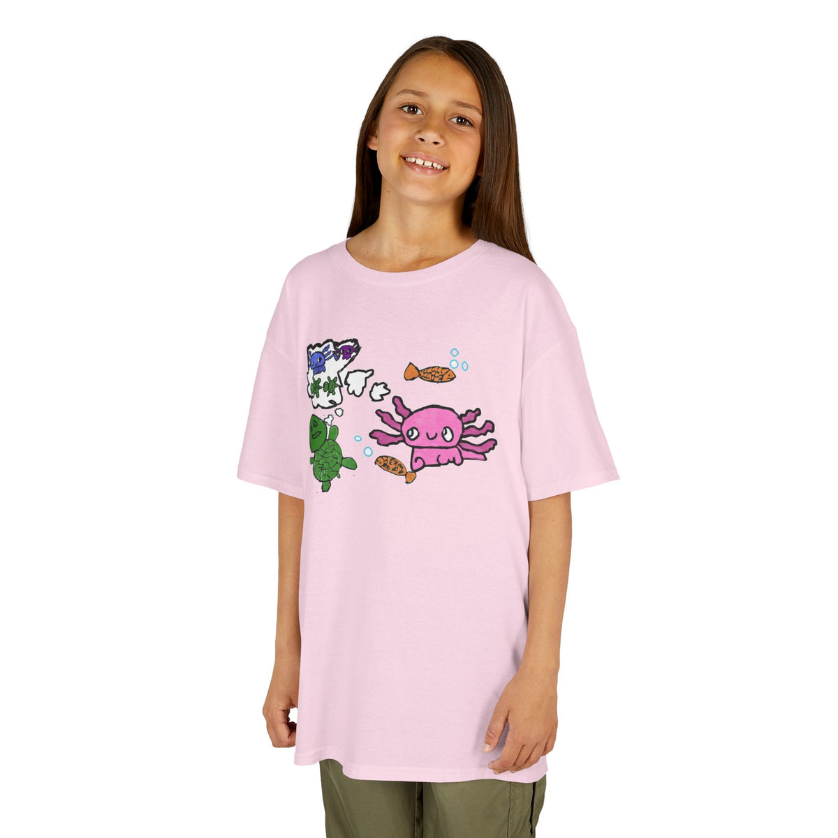 Axolotl and Friends Doodle-Art Kids T-Shirt