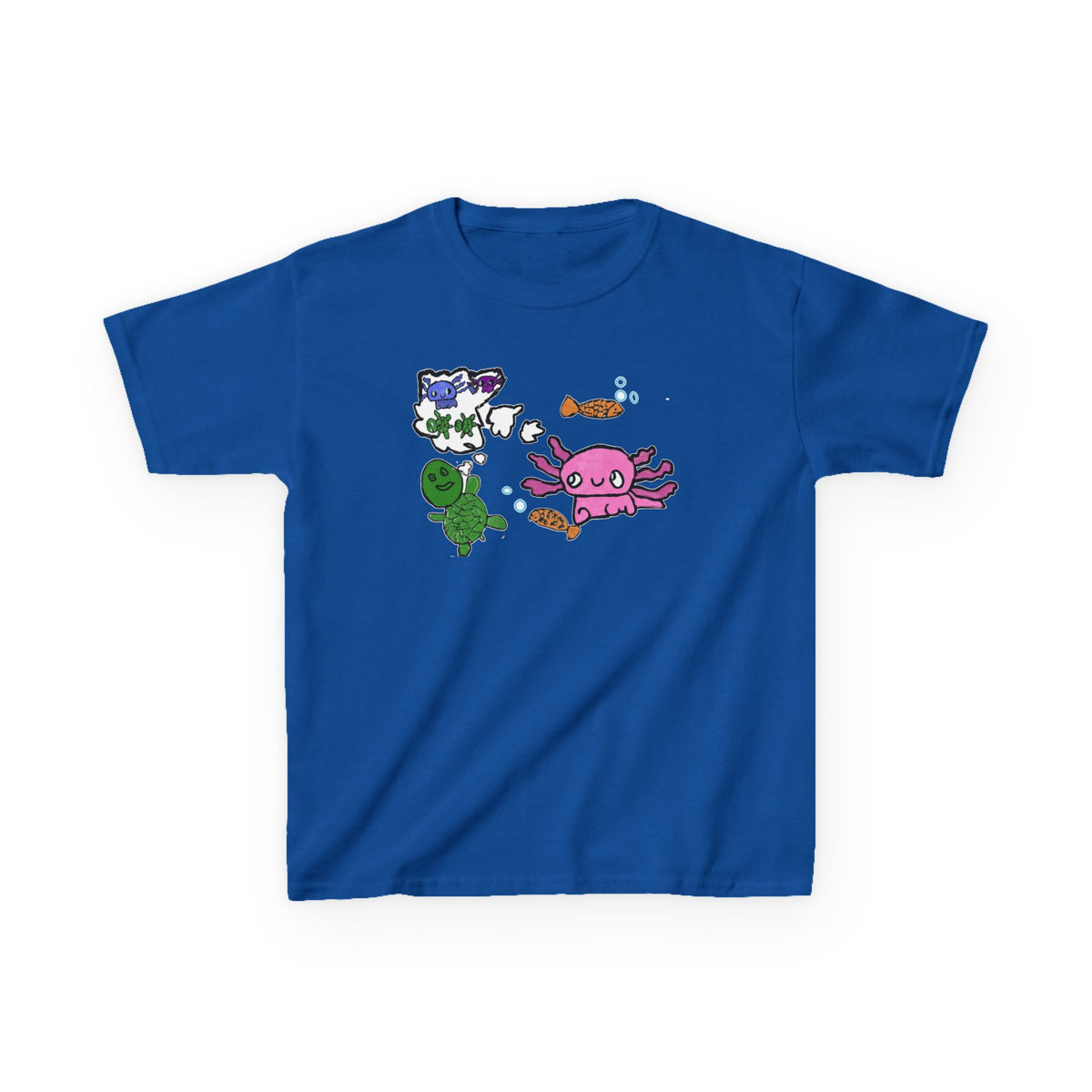 Axolotl and Friends Doodle-Art Kids T-Shirt
