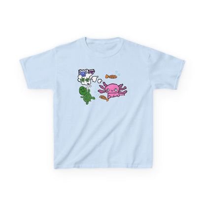 Axolotl and Friends Doodle-Art Kids T-Shirt