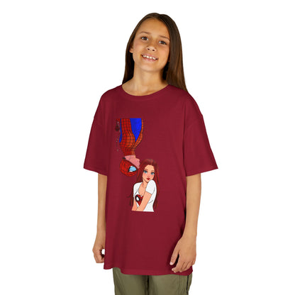 Kid's Spiderman and Mary Jane artwork Tee by Kreations Art