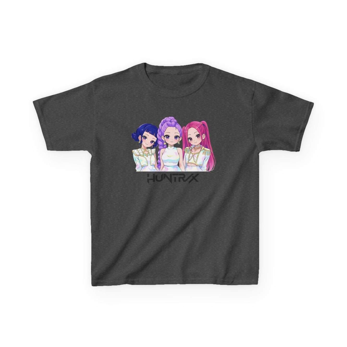 Chibi HUNTRIX Anime Girl Trio Graphic Shirt- Kids Tee Artwork by Kreations Art