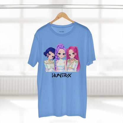 HUNTRAX Anime Girl Trio Graphic Tee — Kawaii Pastel Streetwear T‑Shirt