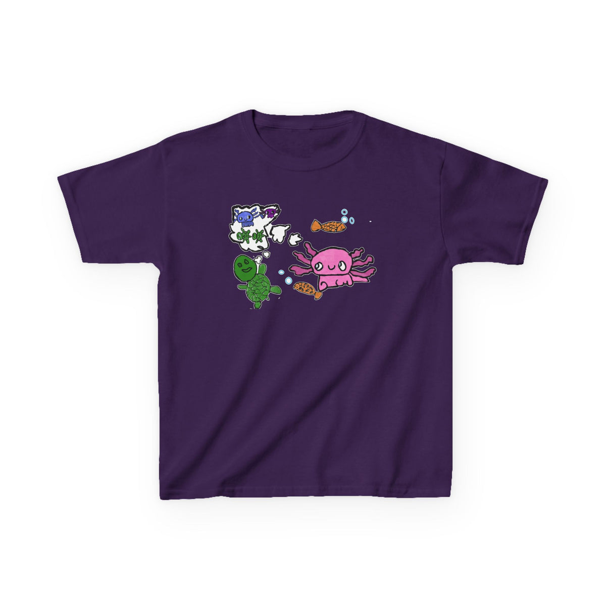 Axolotl and Friends Doodle-Art Kids T-Shirt