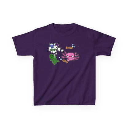 Axolotl and Friends Doodle-Art Kids T-Shirt