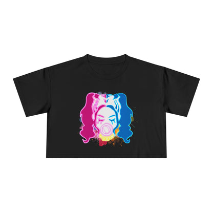 Bubble Gum Harley Crop top,. Artwork from KreationsArt