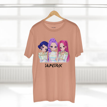 HUNTRAX Anime Girl Trio Graphic Tee — Kawaii Pastel Streetwear T‑Shirt