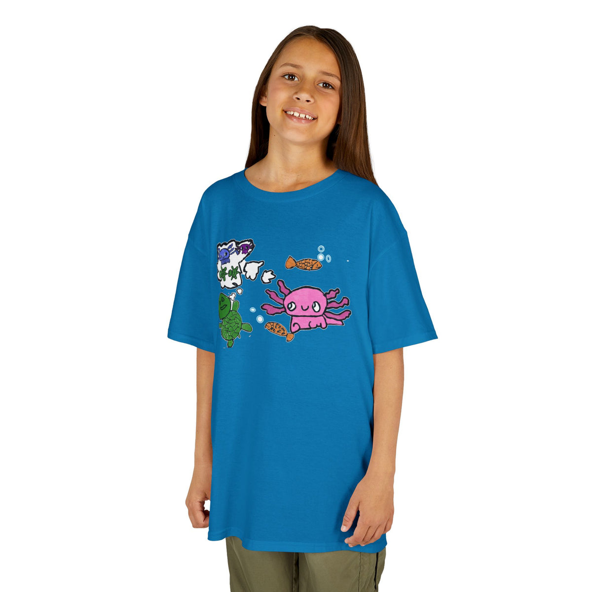 Axolotl and Friends Doodle-Art Kids T-Shirt