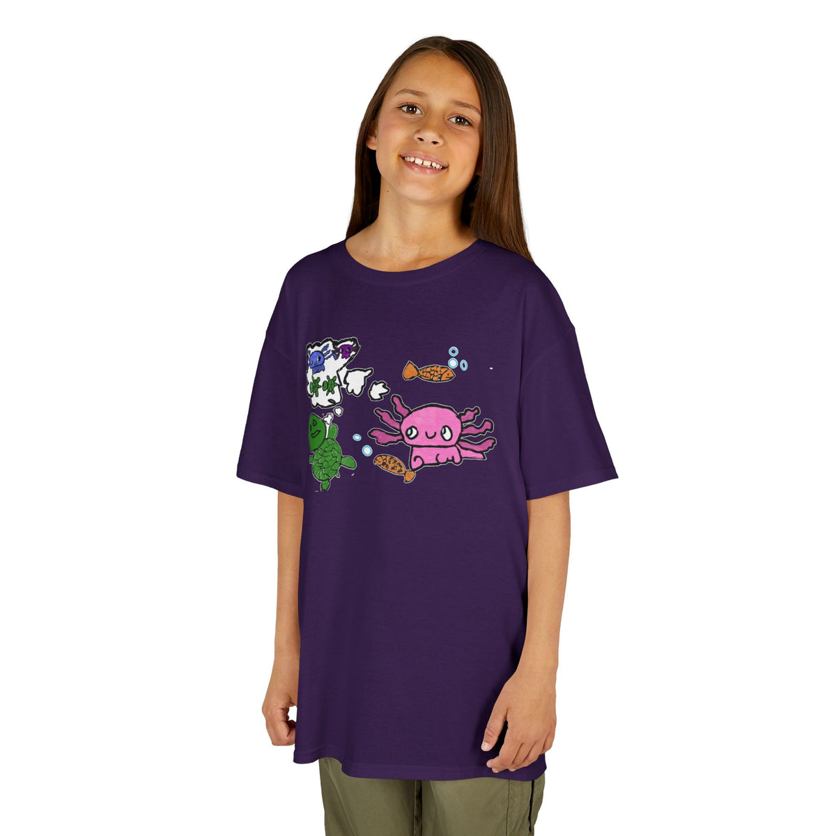 Axolotl and Friends Doodle-Art Kids T-Shirt
