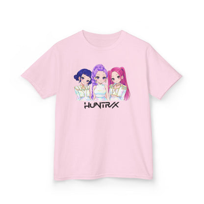 Chibi HUNTRIX Anime Girl Trio Graphic Shirt- Kids Tee Artwork by Kreations Art