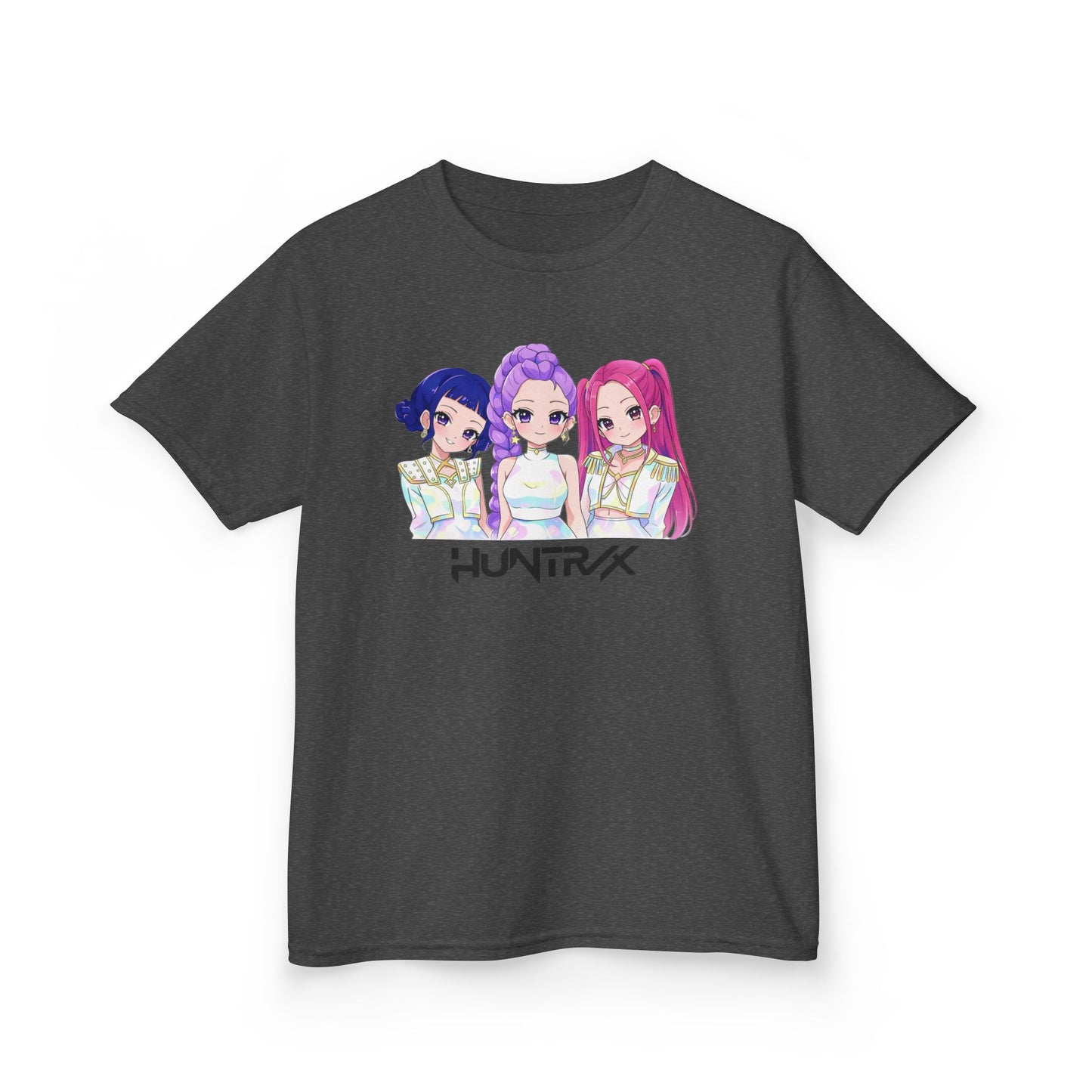 Chibi HUNTRIX Anime Girl Trio Graphic Shirt- Kids Tee Artwork by Kreations Art