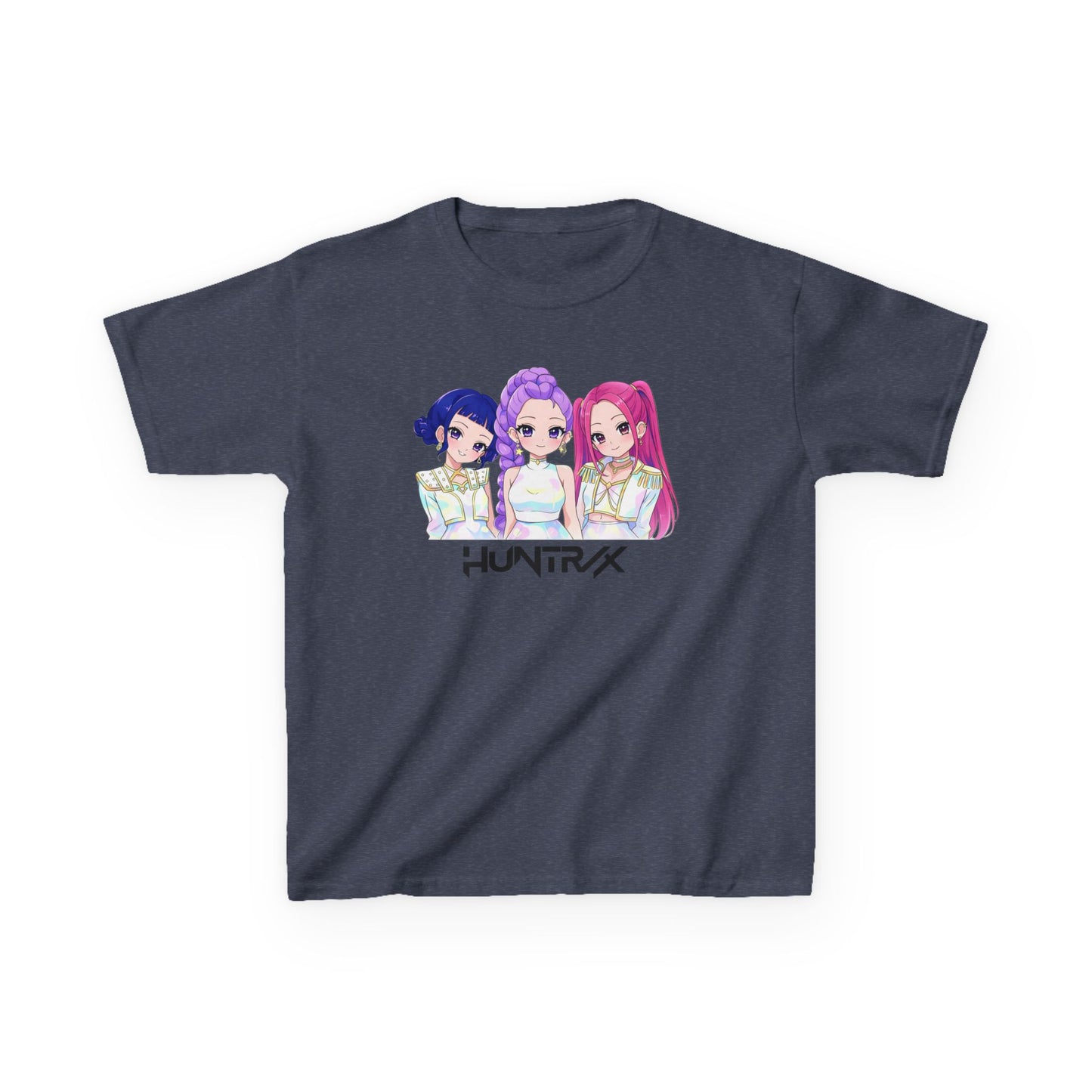 Chibi HUNTRIX Anime Girl Trio Graphic Shirt- Kids Tee Artwork by Kreations Art