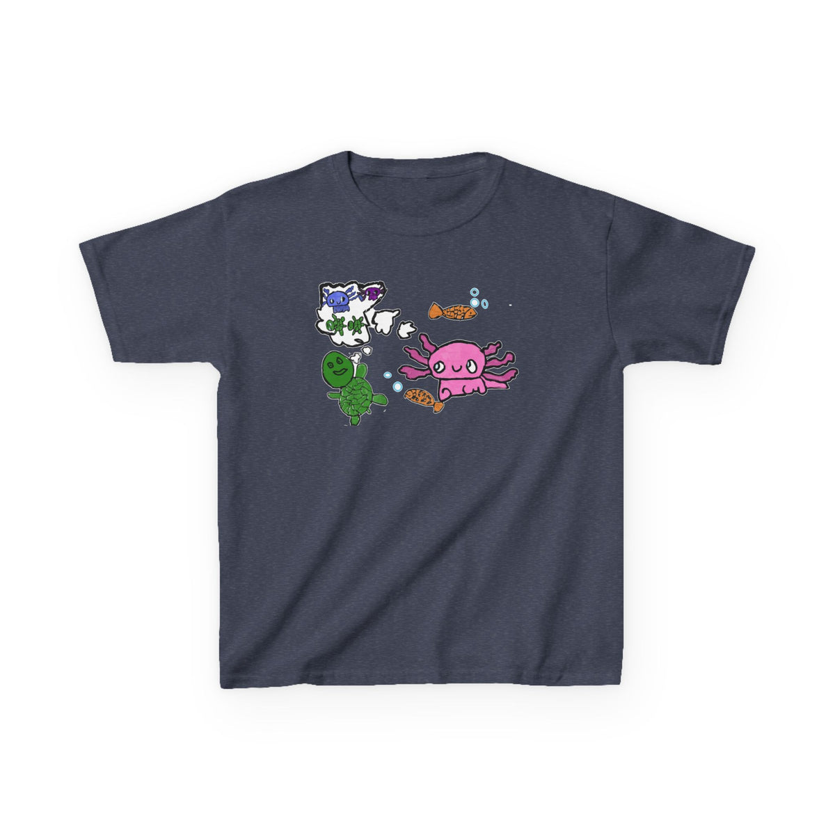 Axolotl and Friends Doodle-Art Kids T-Shirt