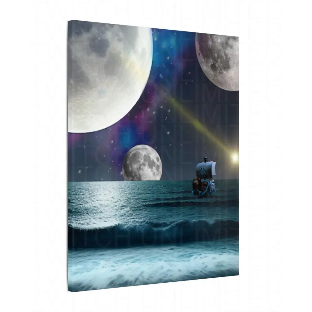 Majestic Moonlight Voyage Canvas Art - 0.75’’ / 16″ x 20″ (Vertical) - Canvas