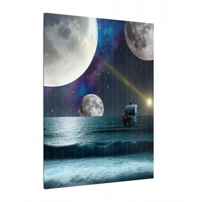 Majestic Moonlight Voyage Canvas Art - 0.75’’ / 24’’ x 30’’ (Vertical) - Canvas