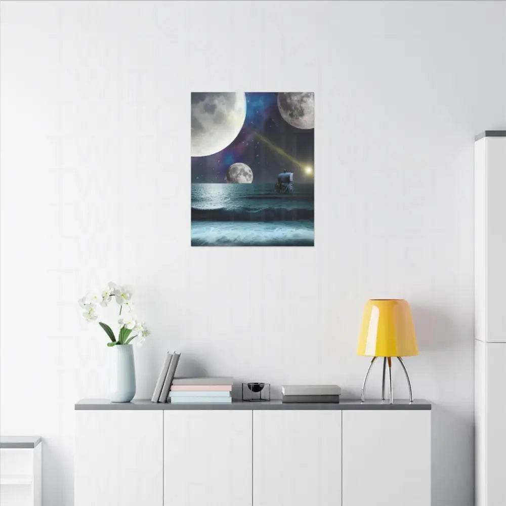 Majestic Moonlight Voyage Canvas Art - Canvas