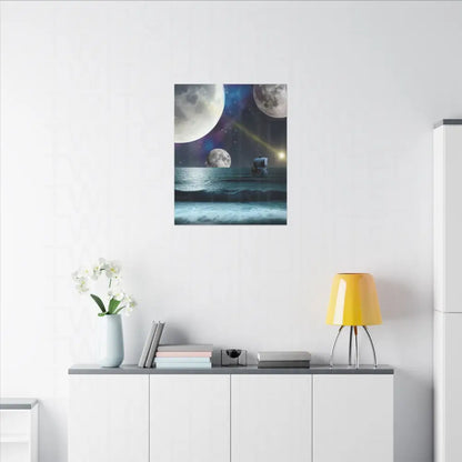 Majestic Moonlight Voyage Canvas Art - Canvas