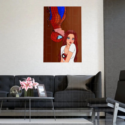 Spidey and MJ Date Night Matte art Print - Poster
