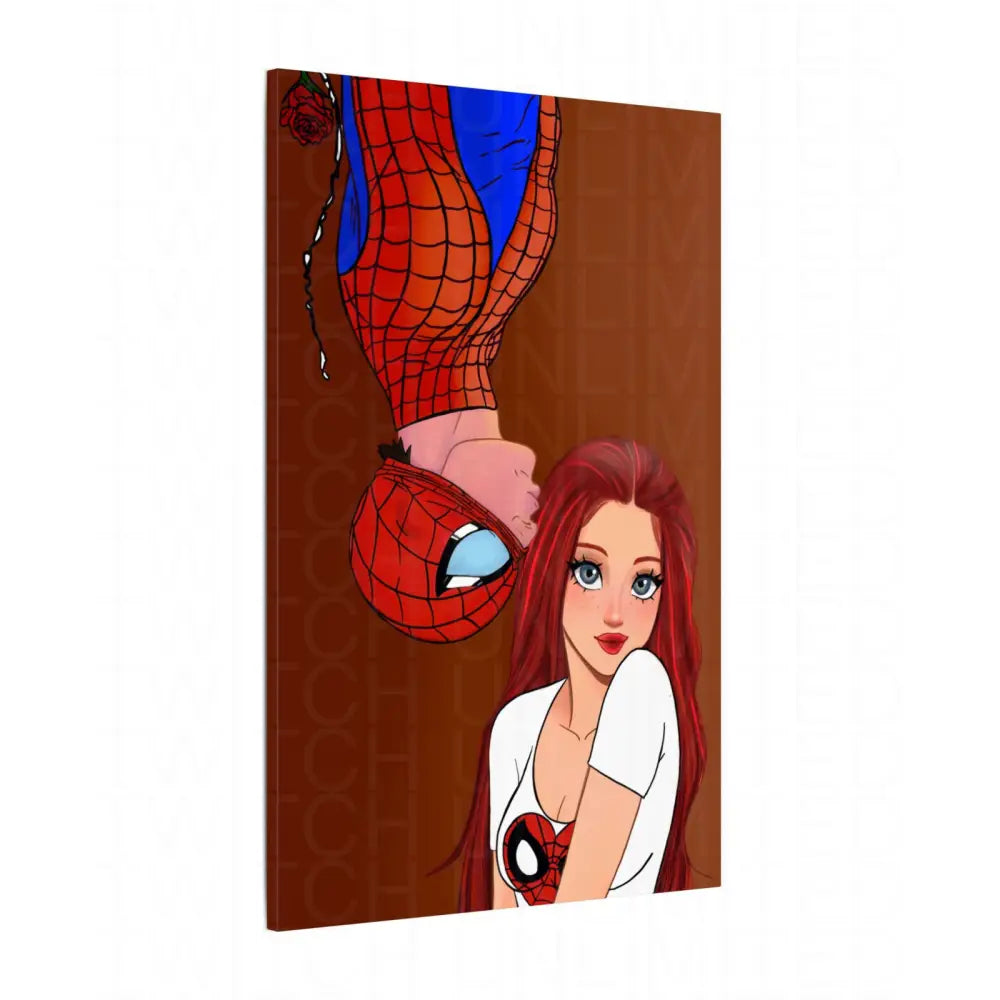 Spidey and Mj Date Night Matte Canvas Art Work - 0.75’’ / 20″ x 30″ (Vertical) - Canvas
